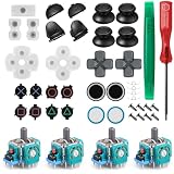 Kit completo de almohadillas de repuesto para palancas de pulgar de controlador, compatible con PS4, incluye L1 R1 L2 R2, resortes de gatillo, almohadilla de goma conductiva, piezas de repuesto para