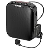 TONOR 15W Wireless Altavoz con Microfono Inalambrico，Amplificador de Voz Bluetooth Portátil, PA Sistema de Microfono Recargable para Profesores, Guías Turísticos, Entrenadores Deportivos, 25 m,K11