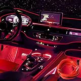 TOPJOWGA Luces Led Coche, 5m Auto Interior Atmósfera Led Iluminación, Luz LED Coche Interior Tira, Tiras LED Coche, Luces de Tira de Coche, Tira de Luces LED para Interior de Coche (Roja)