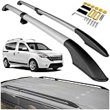 CHROMEMASTER | Compatible con Dacia Dokker 2012-2021 | Barras Portaequipajes, Rieles de Techo; Se Utilizan para el Montaje de Portaequipajes de Techo, Cajas de Techo o Portabicicletas; Aluminio