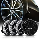 4 Tapas Centro Tapacubos para Mercedes-Benz 75mm - Tapas Llantas Centrales para Llantas para Llantas Originales OEM