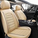 DateYcn Fundas para Asiento de Coche Compatibles con BMW Serie 3 320d E90 320i E90 325i E90 330d E90 330xd E90 Las fundas transpirables para 5 asientos delanteros y traseros, color beige