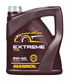 MANNOL | Aceite de Motor Sintético Premium | EXTREME 5W-40 | MN7915-5 | 5L | API SN/CH-4 | ACEA A3/B4 | Compatible con Motores Gasolina y Diésel