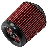 AERZETIX - Filtro de Aire Deportivo Universal Ø100 90 83 80 75 70 65 60mm - Color Rojo - para Coche Competición Tuning Motocicleta Sistema de Admisión de Aire Motor