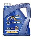 Mannol Classic 10 W de 40 API SN/SM/CF motorenöl, 1 L | Cumple con API SN/CH-4, ACEA A3/B4, VW 505 00, MB 229.3; tecnología de éster para protección contra el desgaste