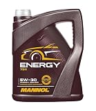 MANNOL | Aceite de Motor Sintético 5W-30 con Tecnología Éster | MN7511-5 | 5L | Ahorro de Combustible y Protección Antidesgaste | Arranque en Frío y Estabilidad Térmica