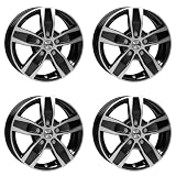 4x Llantas AUTEC QUANTRO 6.5x16 ET66 5x118 Schwarz poliert